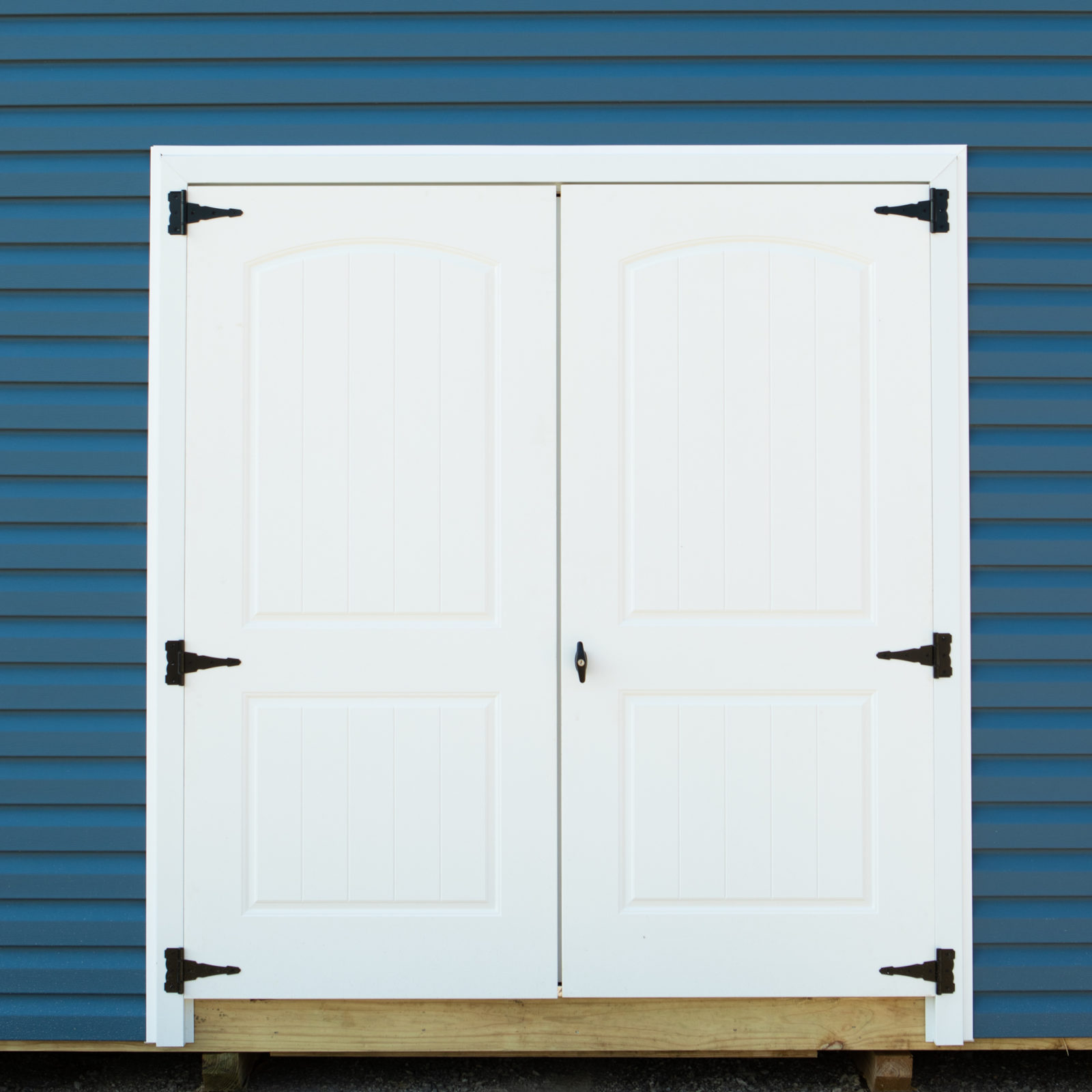 exterior of fiberglass door for vinyl sheds for sale in KY and TN