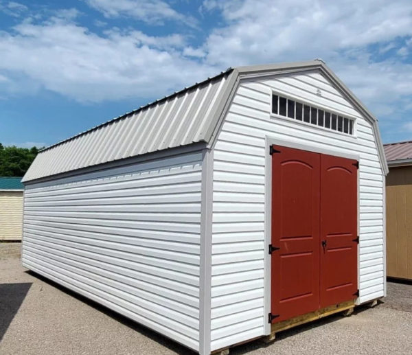 exterior of high barn 12x24 large metal shed for sale