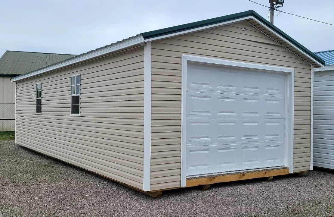 exterior of 14x32 large storage buildings for sale