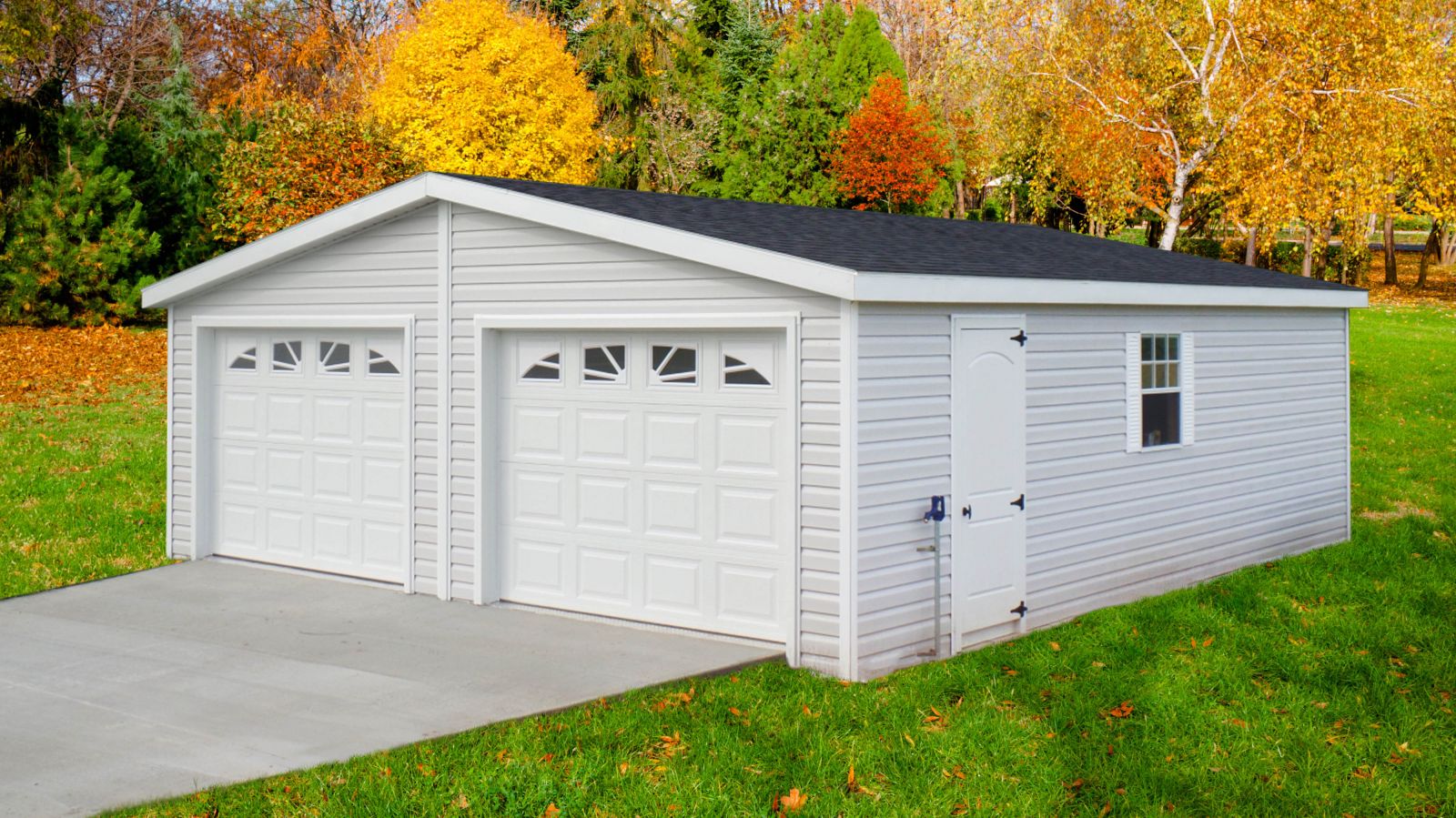 A prebuilt garage for two cars in KY or TN