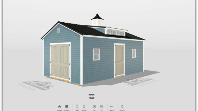 a 3D Builder of a custom designed shed