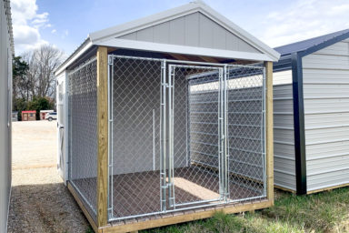 A wooden prefab dog kennel for sale in Tennessee