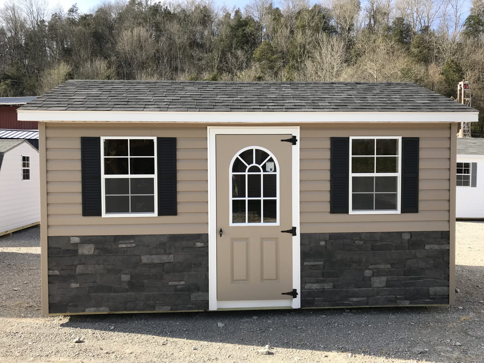 exterior of a 12x20 storage shed