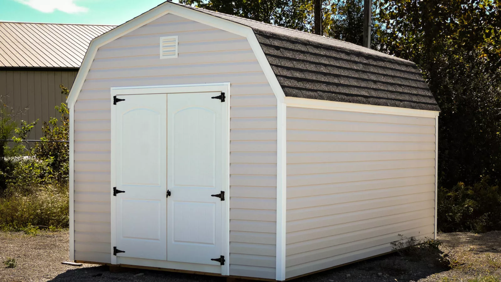 great exterior photo of storage shed for sale