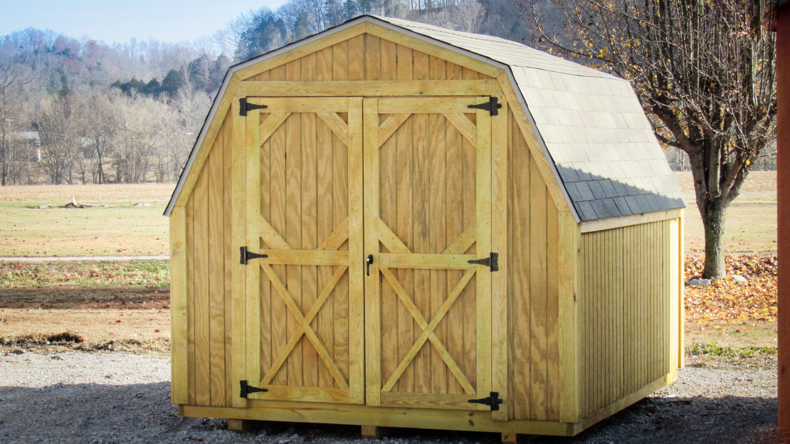 exterior of outdoor storage barn for sale in KY and TN