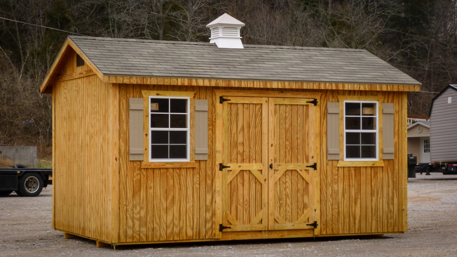 exterior of brown outdoor shed for sale for outdoor shed cost article