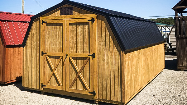 exterior of low barn 12x24 storage building prices